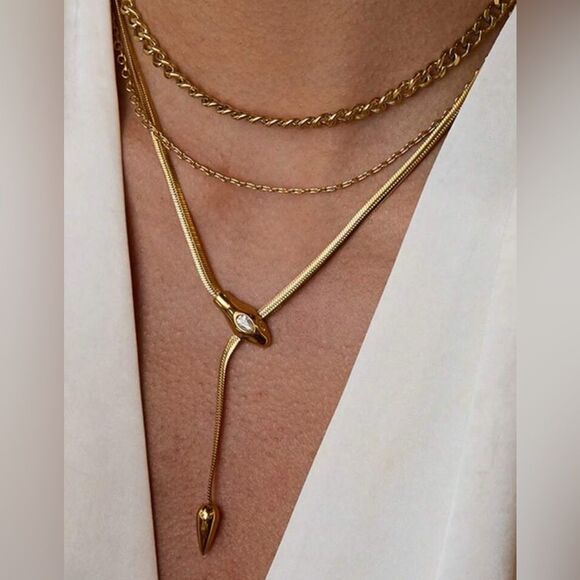 Anthropologie Jewelry - Snake Chain Necklace S950